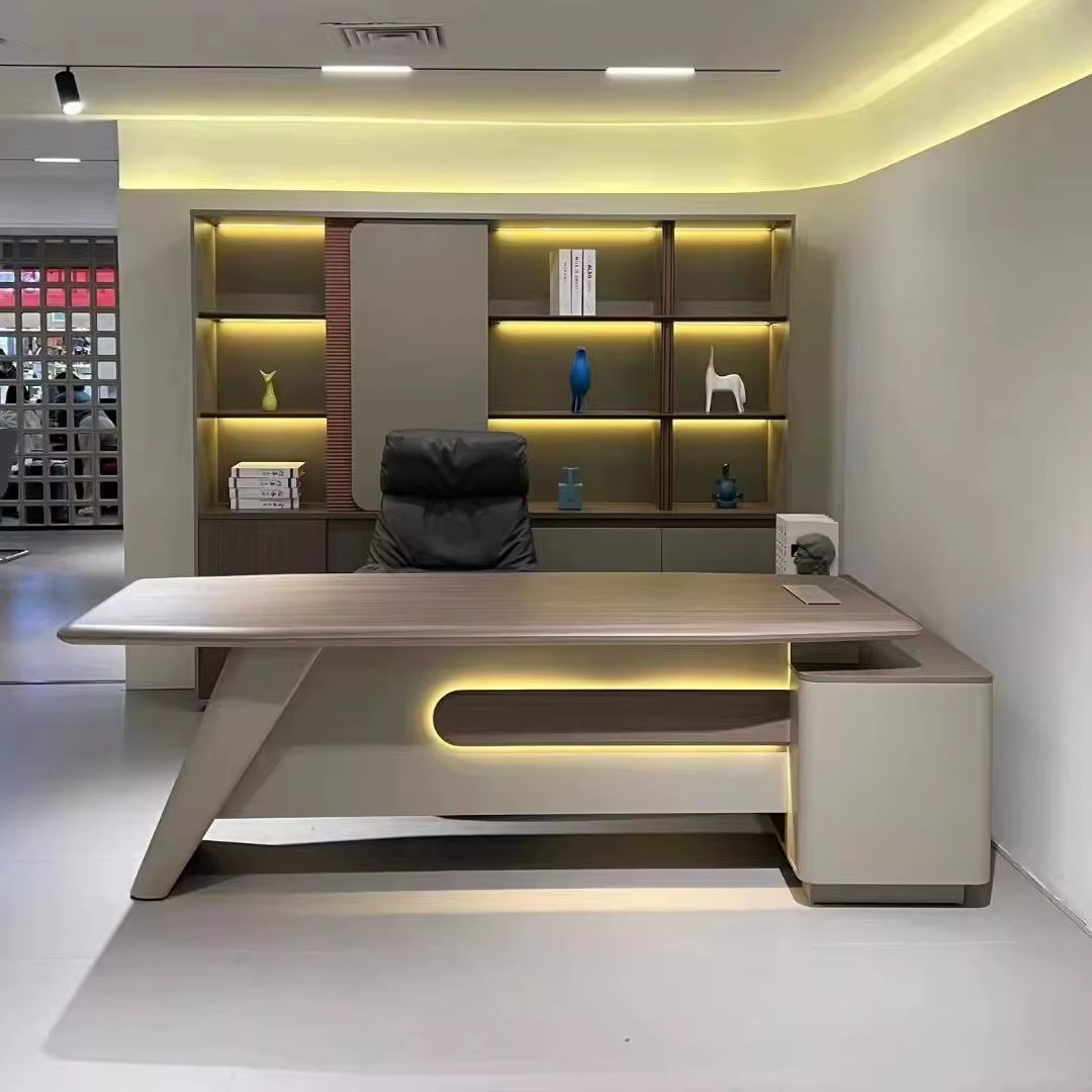 Lumina LED Accent Executive Desk — main