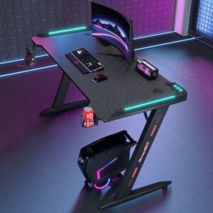 Apex RGB Carbon Gaming Desk — main