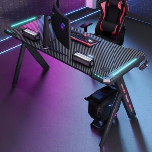 Apex RGB Carbon Gaming Desk — view 2