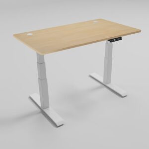 ErgoLift Standing Desk — Oak & White — main