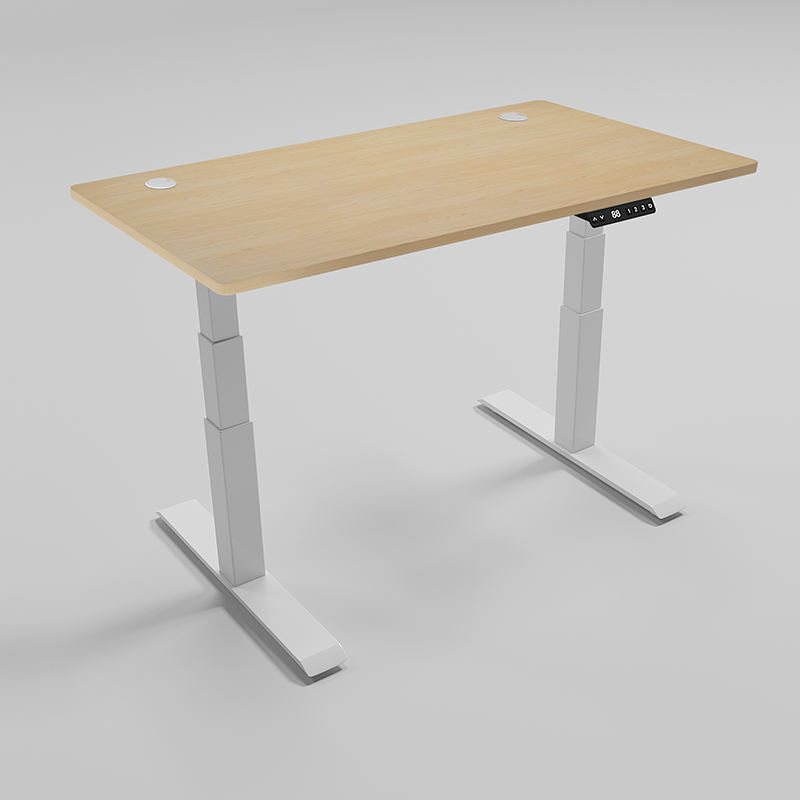 ErgoLift Standing Desk — Oak & White — main