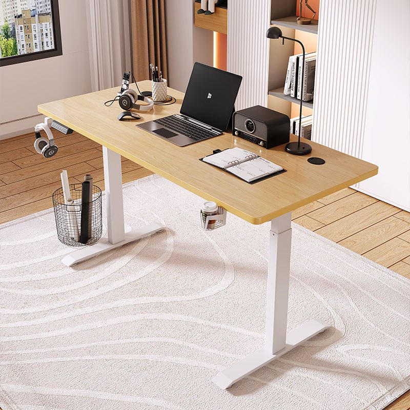 ErgoLift Standing Desk — Oak & White — view 5 ErgoLift Standing Desk — Oak & White — view 5