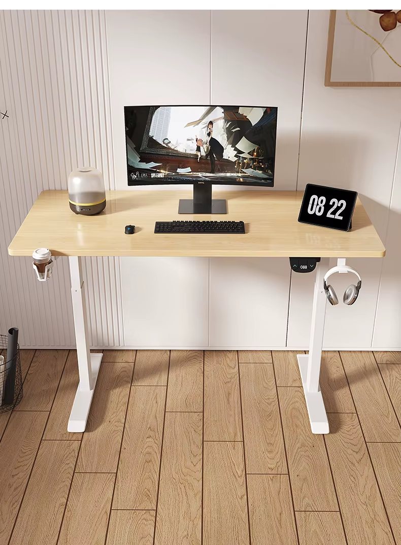 ErgoLift Standing Desk — Oak & White — view 6 ErgoLift Standing Desk — Oak & White — view 6