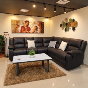Dark Leather Recliner 3+2 at Thomson Home Depot Kesavadasapuram