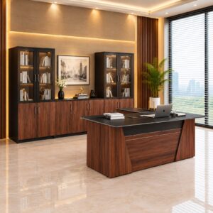 Walnut Executive Desk with Modesty Panel at Thomson Home Depot Kesavadasapuram