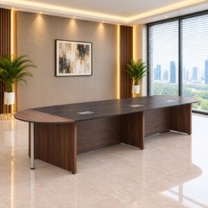 Dark Wood Boat Conference Table at Thomson Home Depot Kesavadasapuram