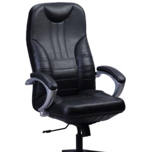 Black Channel PU Executive Chair — main