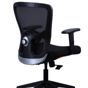 Black Chevron PU Office Chair — main