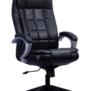 Black Grid PU Executive Chair — main