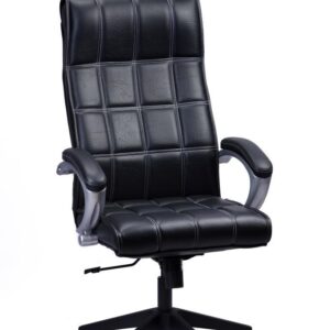 Black Button-Tuft Executive Chair — main