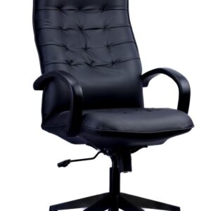 Black Button-Tuft Executive Chair — view 2