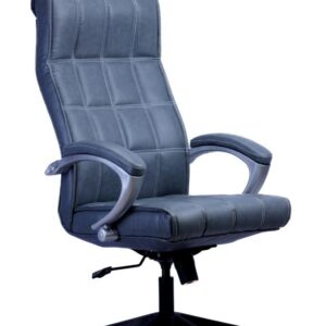 Grey Grid PU Executive Chair — main