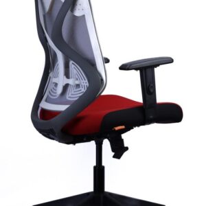 Grey Mesh Task Chair — Red Seat — main