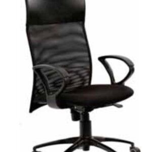 High Mesh Chair with PU Headrest Panel — main