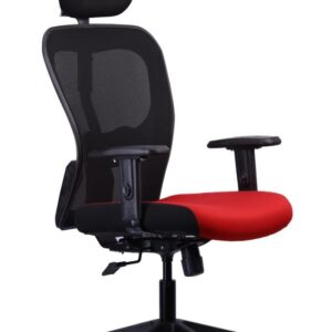 Mesh Headrest Chair — Red Seat — main