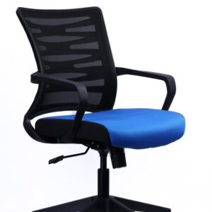 Mid-Back Mesh Chair — Blue Seat — main
