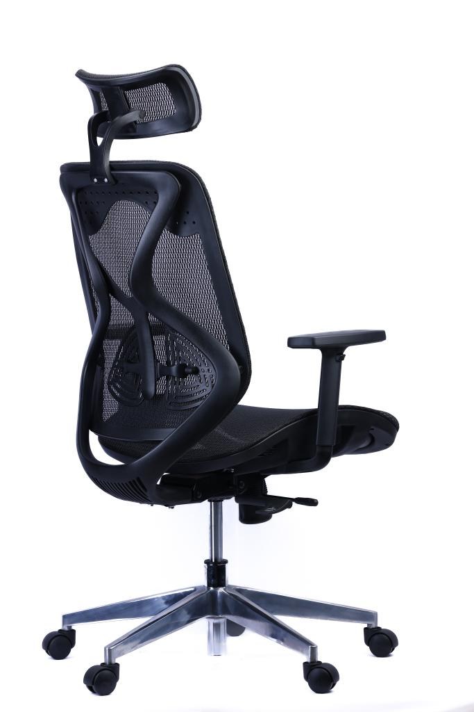 Organic-Frame Mesh Chair — Chrome Base — main
