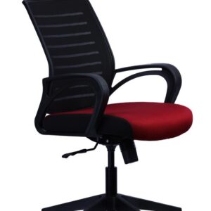 Slat-Back Task Chair — Red Seat — main