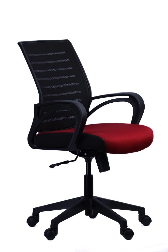 Slat-Back Task Chair — Red Seat — main
