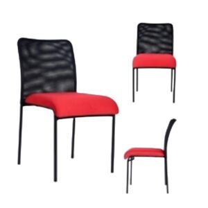 Stacking Mesh Chair — Red Seat — main
