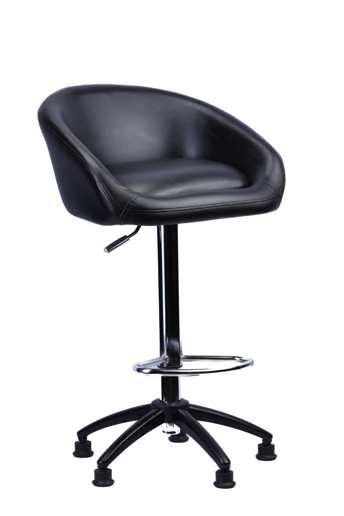 Black Bucket Drafting Stool — main