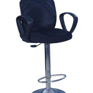 Orange Bar Stool — Chrome Pedestal — main