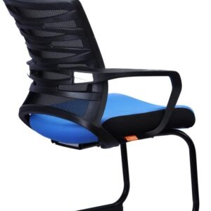 Mesh Visitor Chair — Blue Seat Cantilever — main