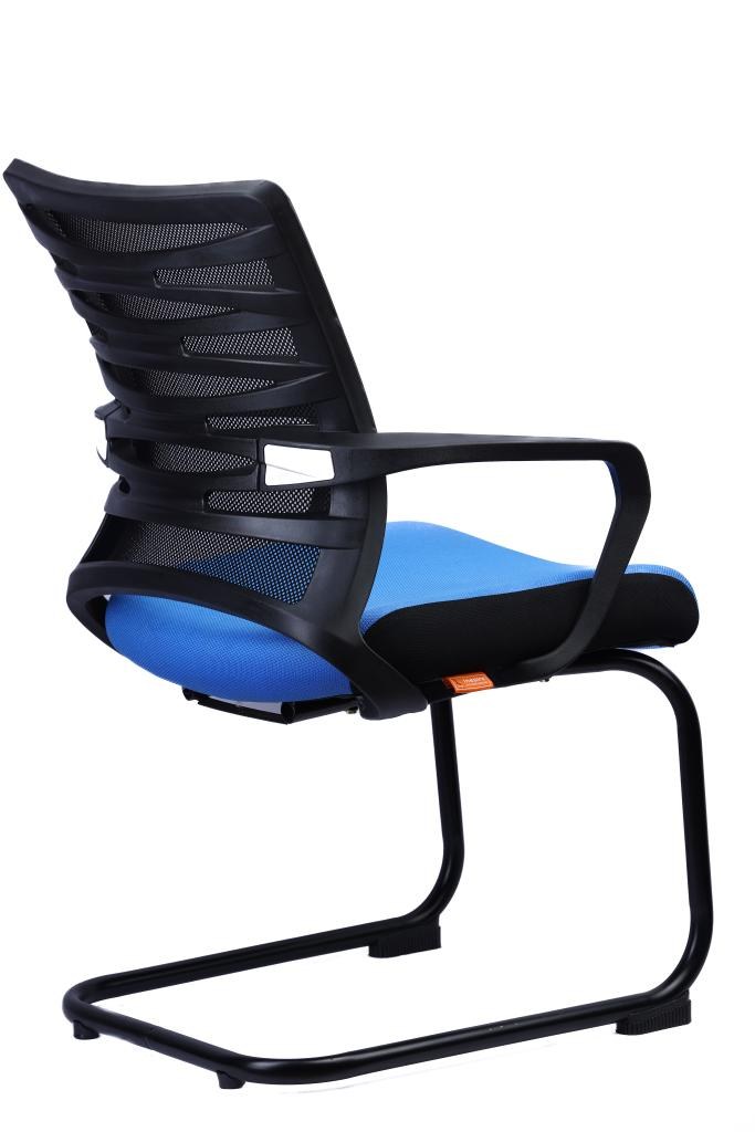 Mesh Visitor Chair — Blue Seat Cantilever — main