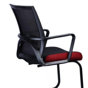 Black Mesh Visitor Chair — Cantilever — main