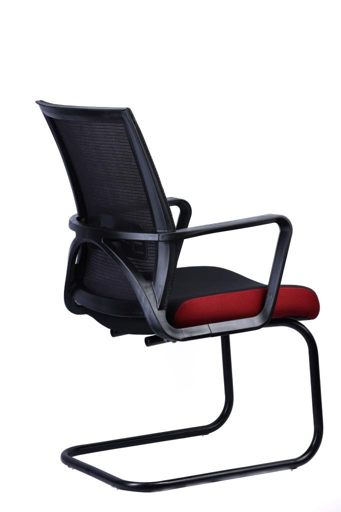 Black Mesh Visitor Chair — Cantilever — main