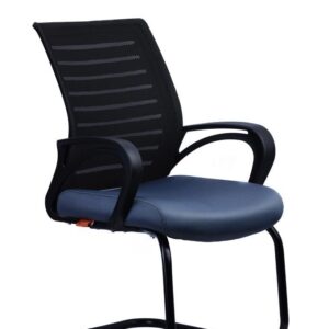 Mesh Visitor Chair — Navy Seat Cantilever — main