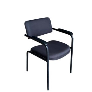 Black Visitor Chair — Open Back 4 Leg — main