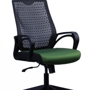 Wave-Mesh Task Chair — Green Seat — main