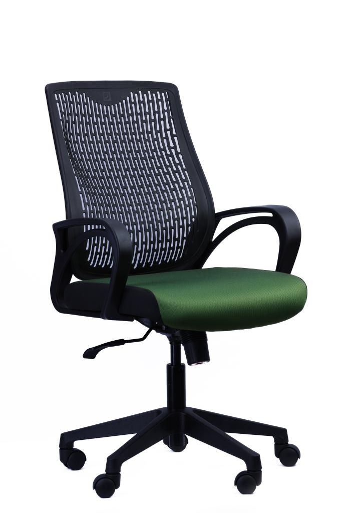 Wave-Mesh Task Chair — Green Seat — main