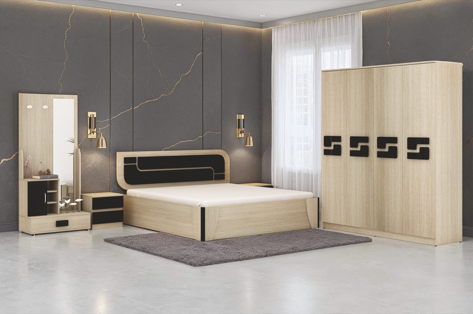Nordic bedroom set at Thomson Home Depot Kesavadasapuram